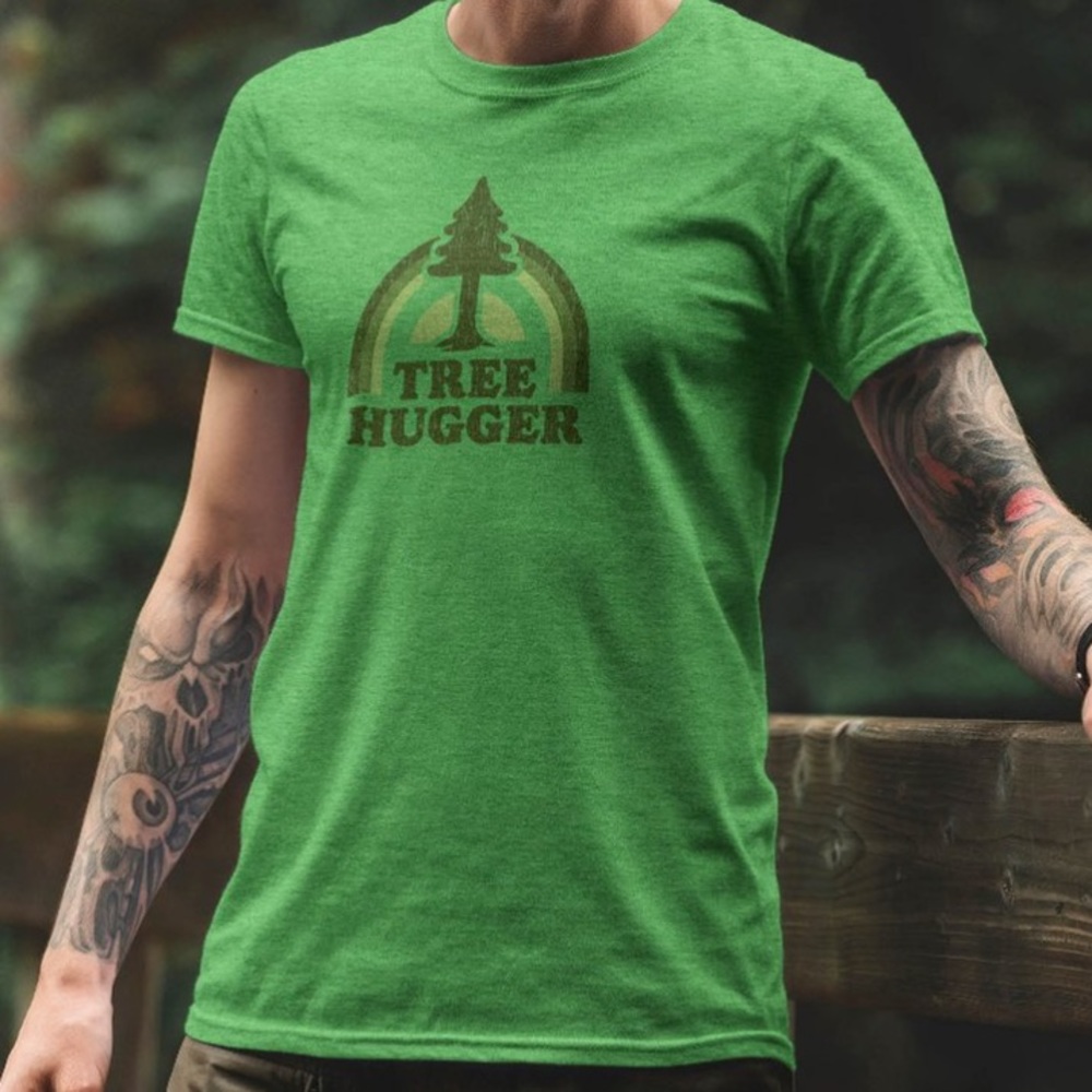 8 Billion Trees Green Tree Hugger Graphic Tee